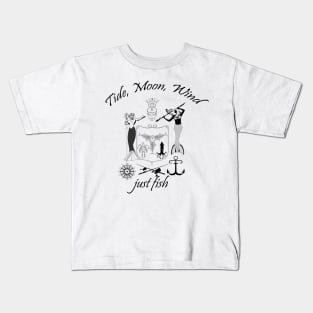 Tide Moon Wind Kids T-Shirt